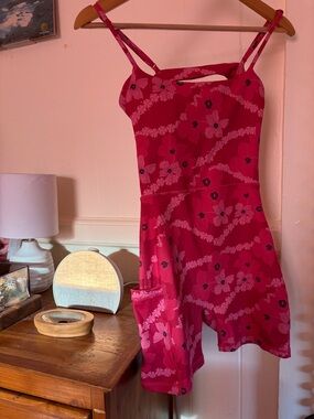 Women’s Athletic Romper - Hot Pink Floral